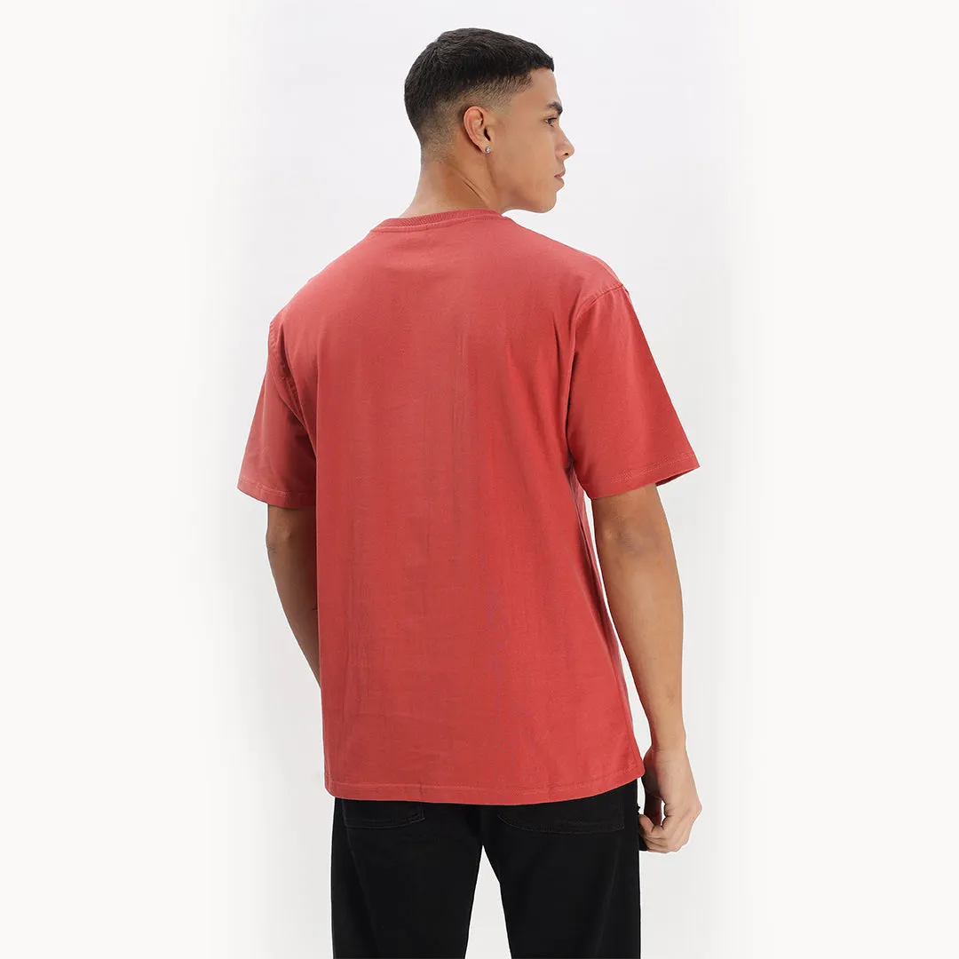 Coral Solid | Oversized T-Shirt