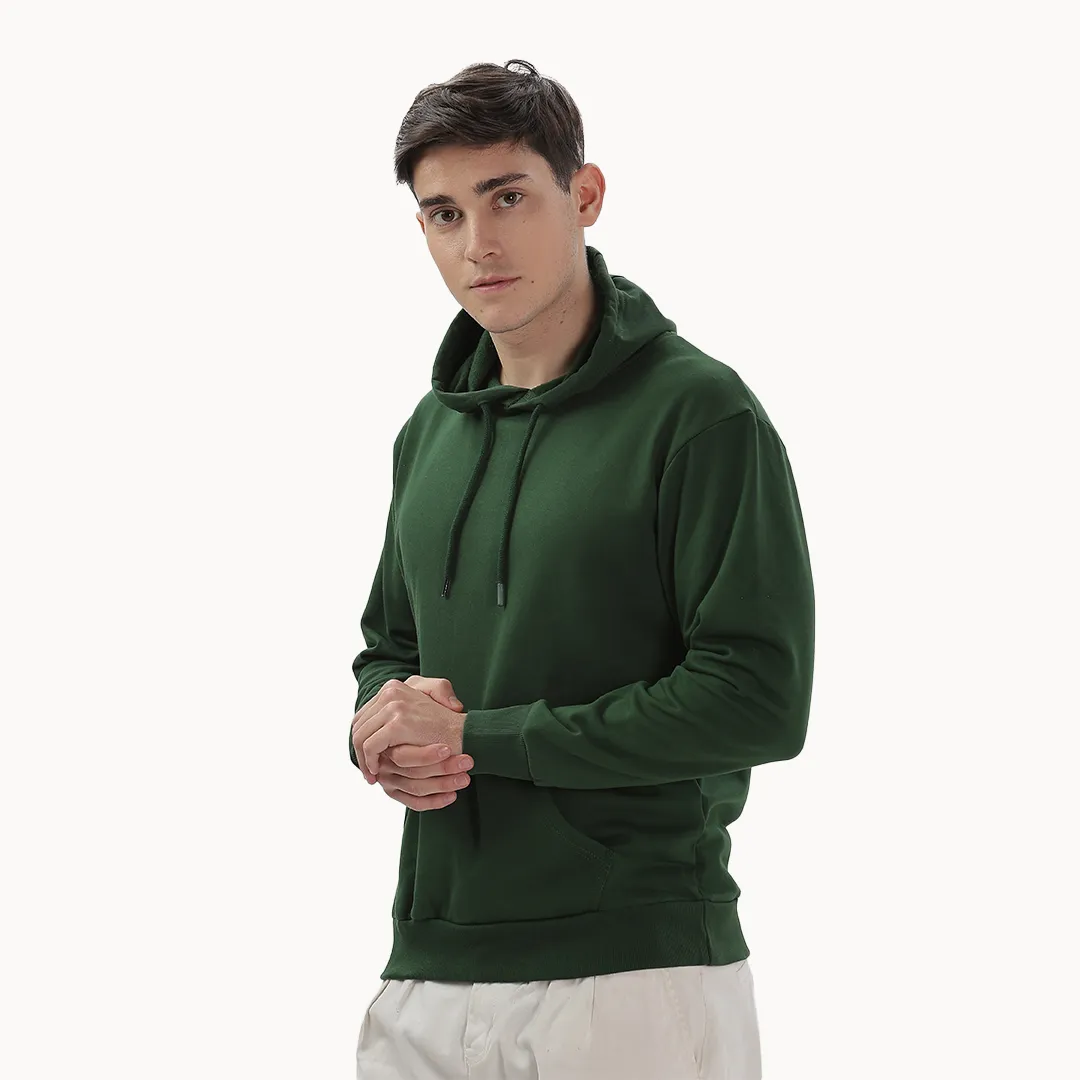 Dark Green Hoodie - Fully Solid