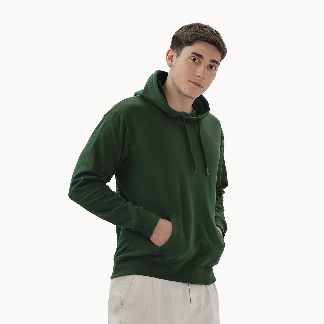 Dark Green Hoodie - Fully Solid