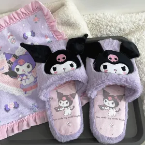 Fuzzy Bunny Pastel Goth Slippers