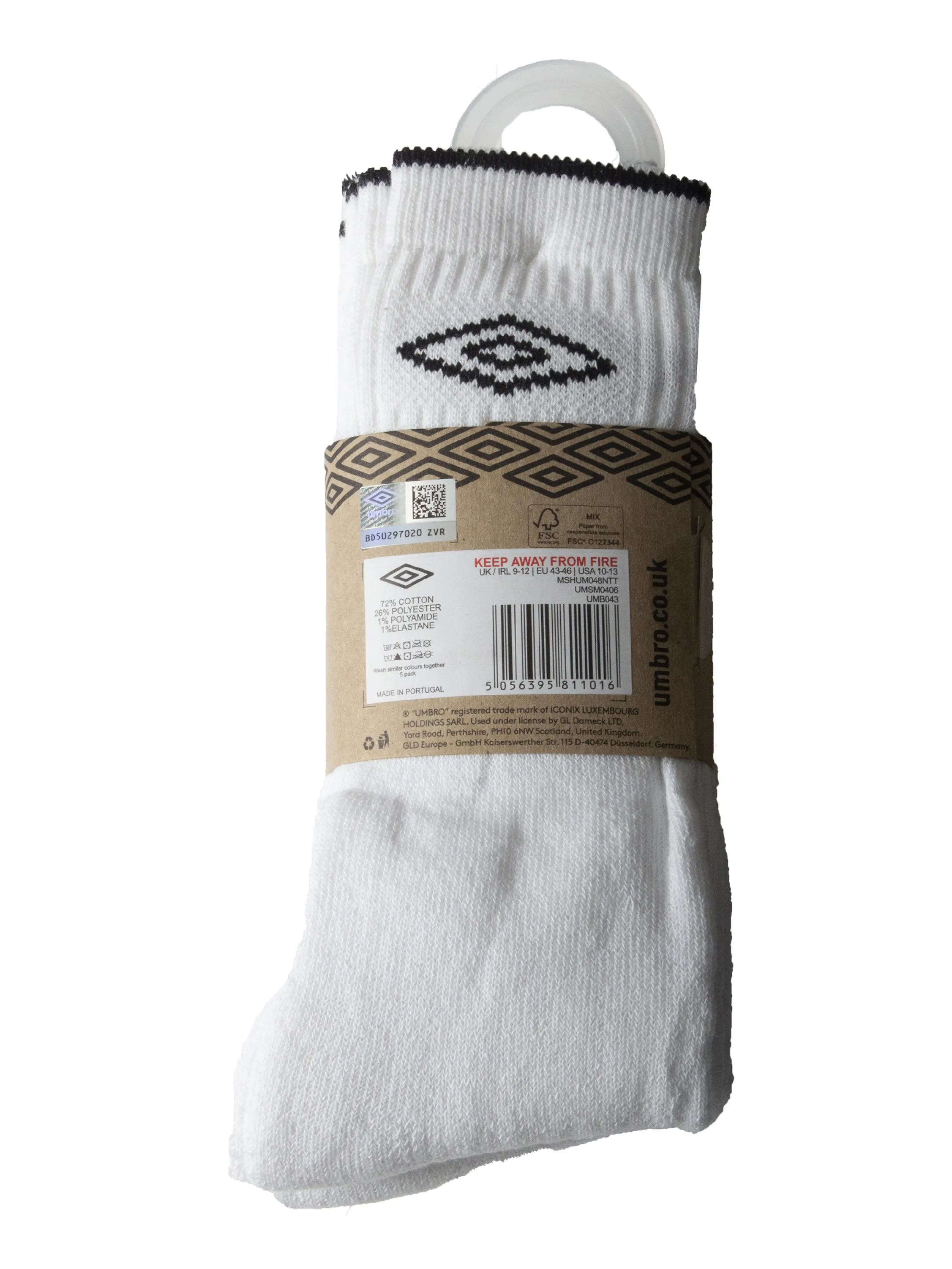 Mens Umbro Crew Socks | 5 Pairs