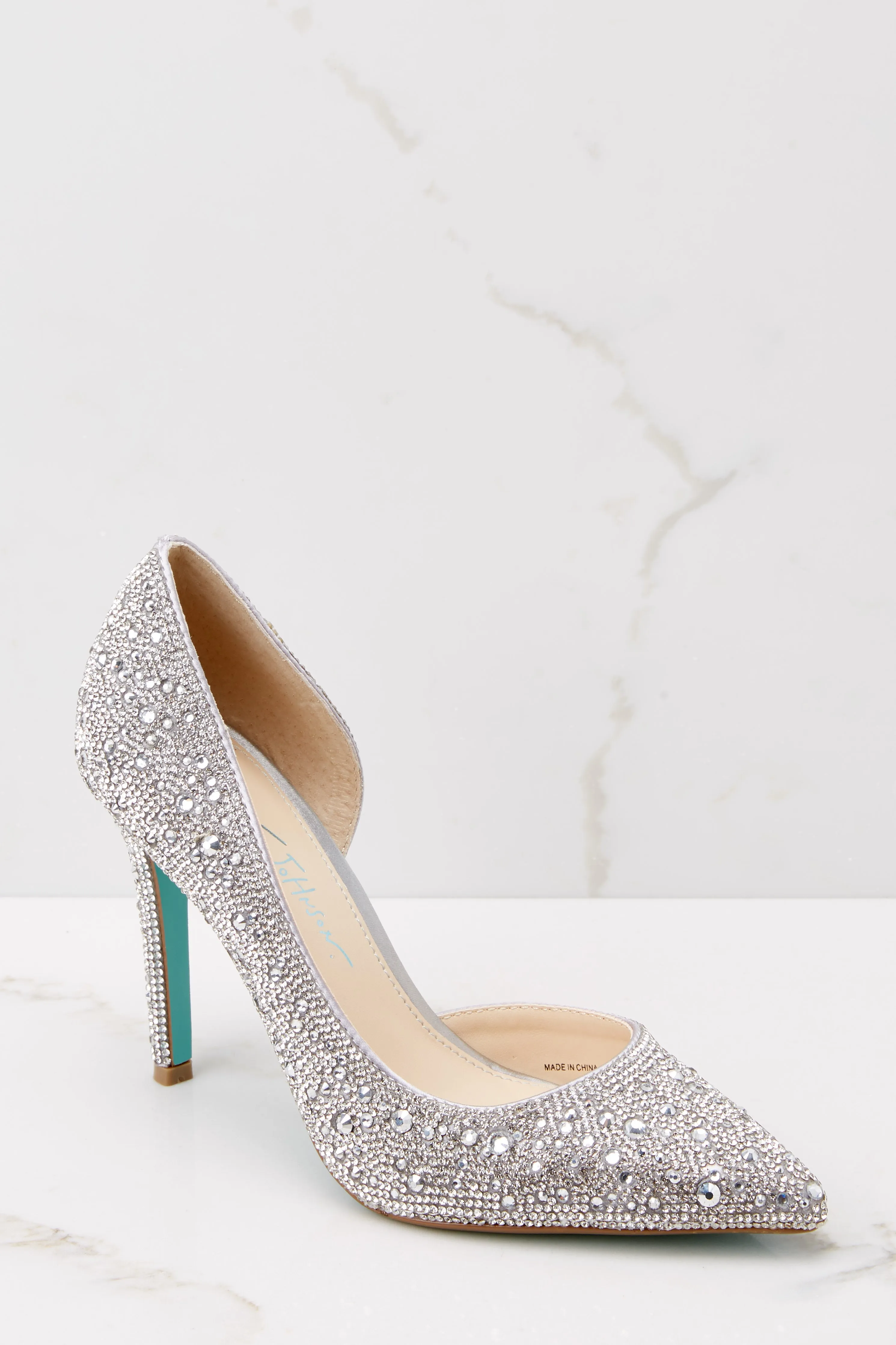 SB-Hazil Silver Satin Stiletto Pumps