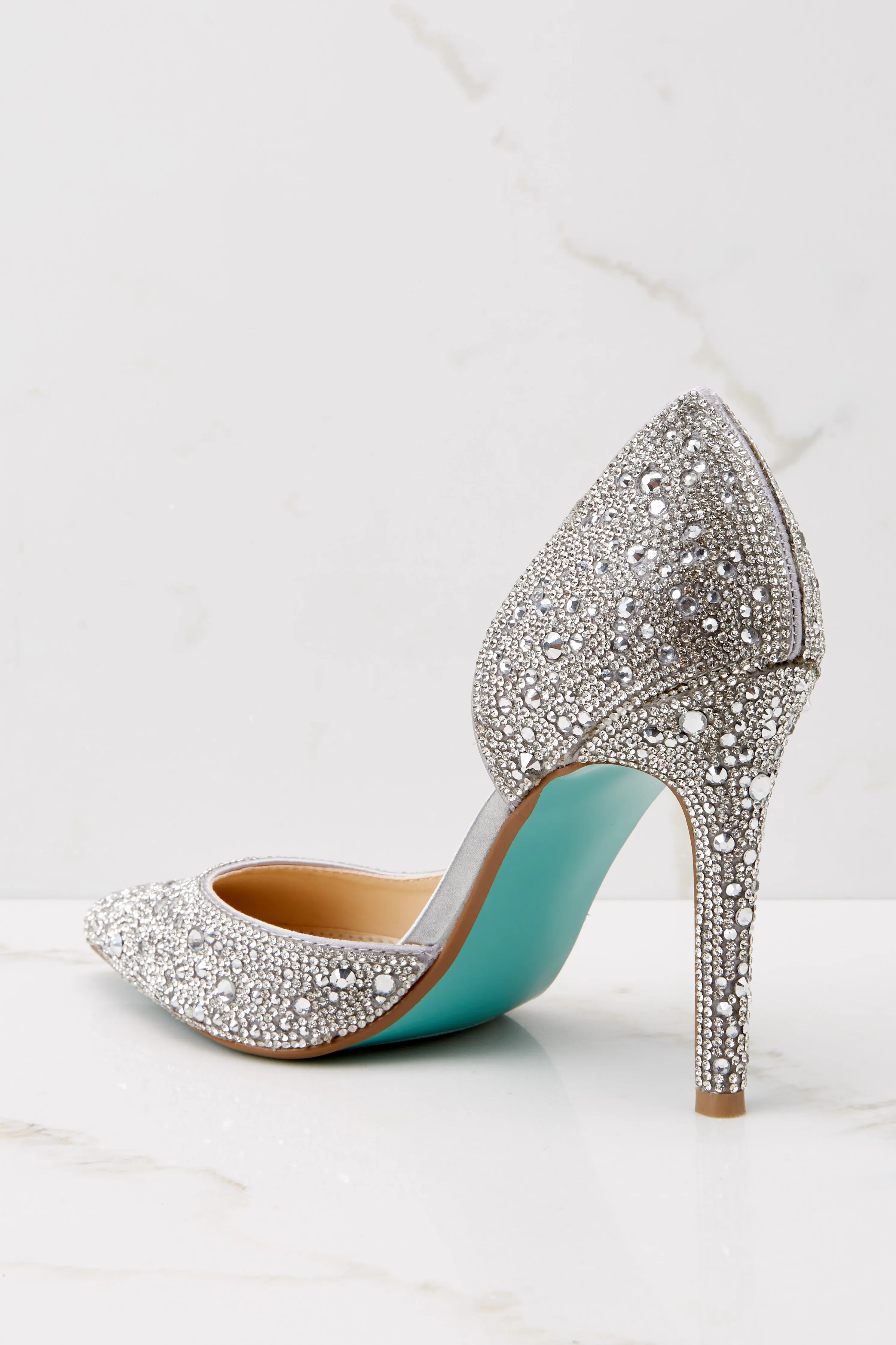 SB-Hazil Silver Satin Stiletto Pumps